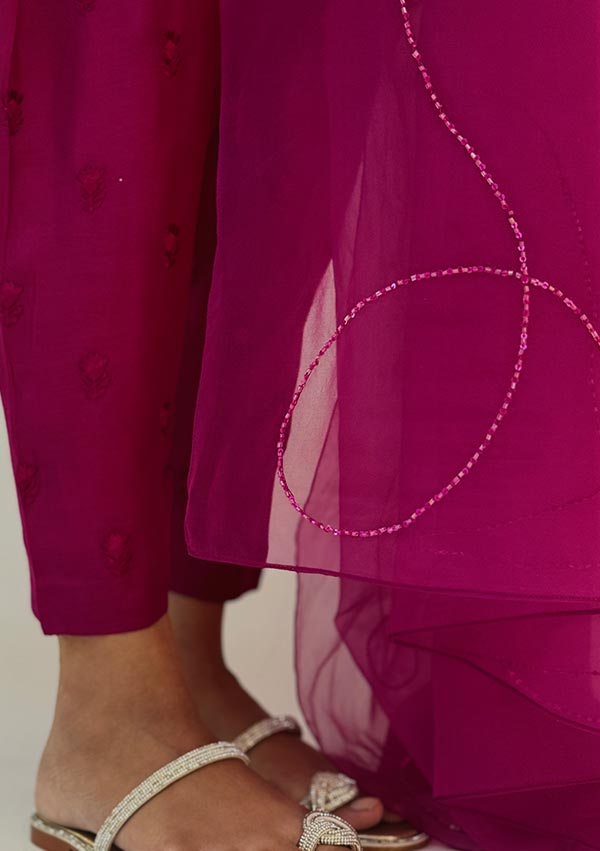 Kai With Pants and Dupatta-Image-Three