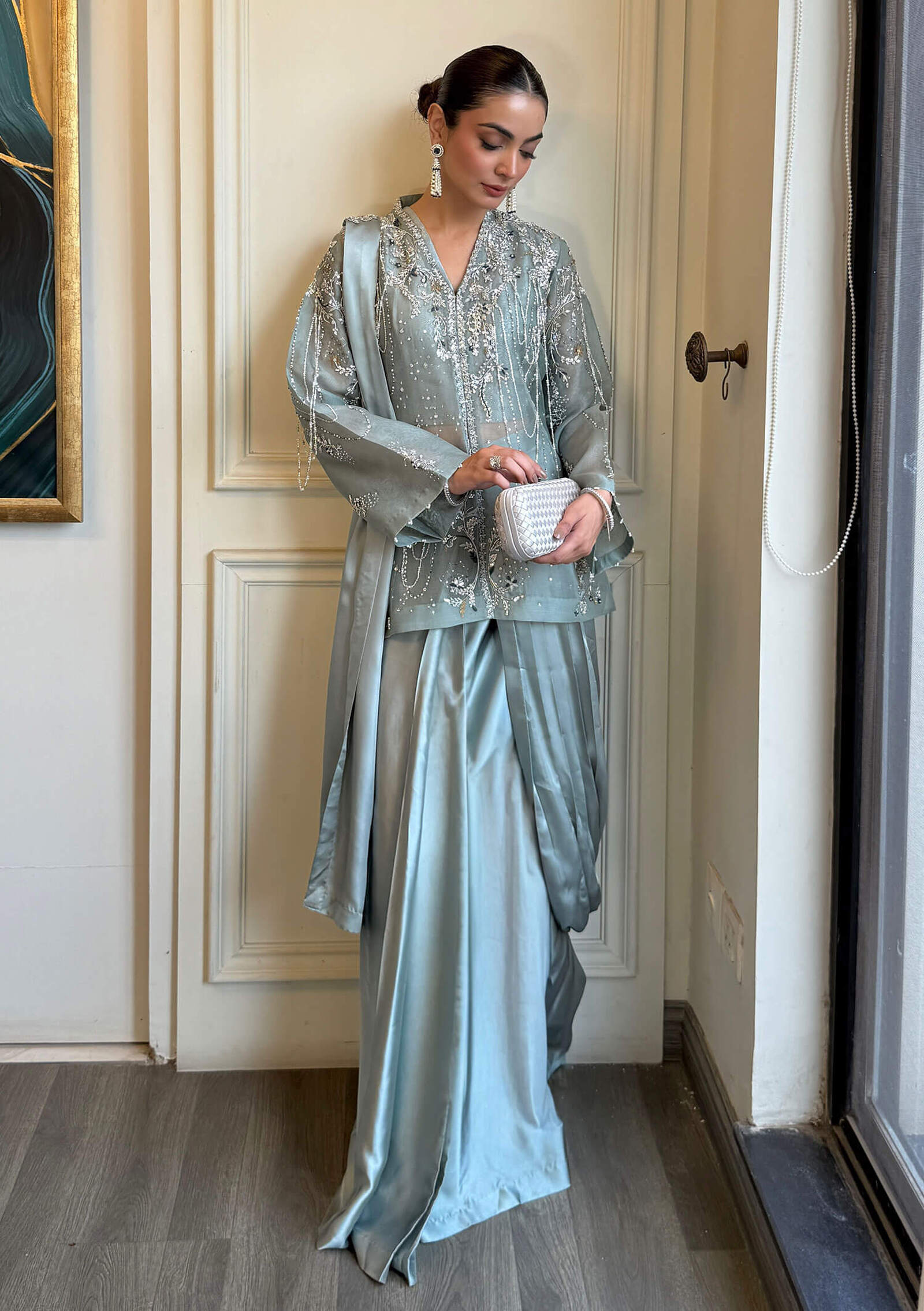 Cie-Jacket-with-Draped-Saree-Image-One