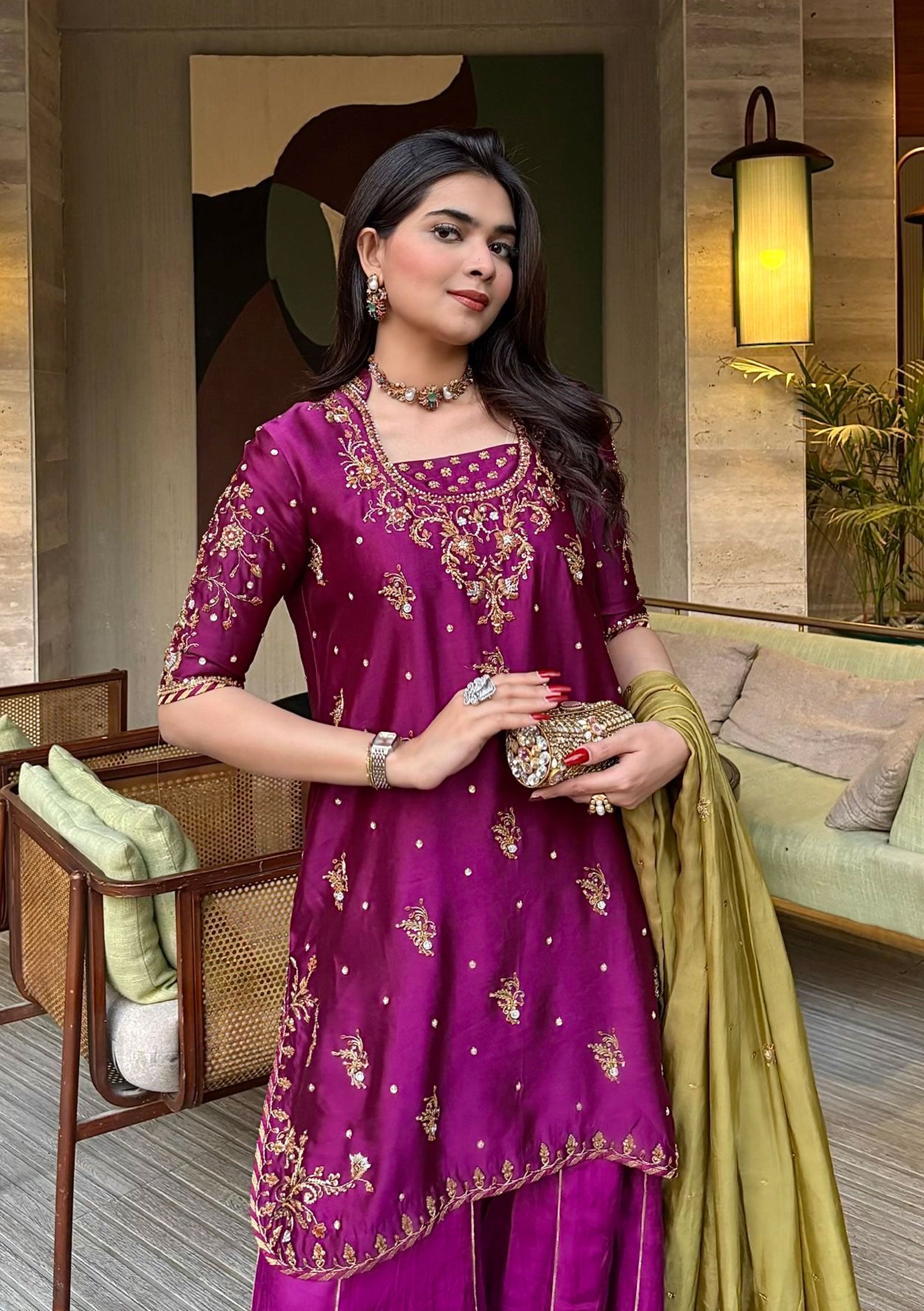 Aima with Dhaka Pants & Dupatta