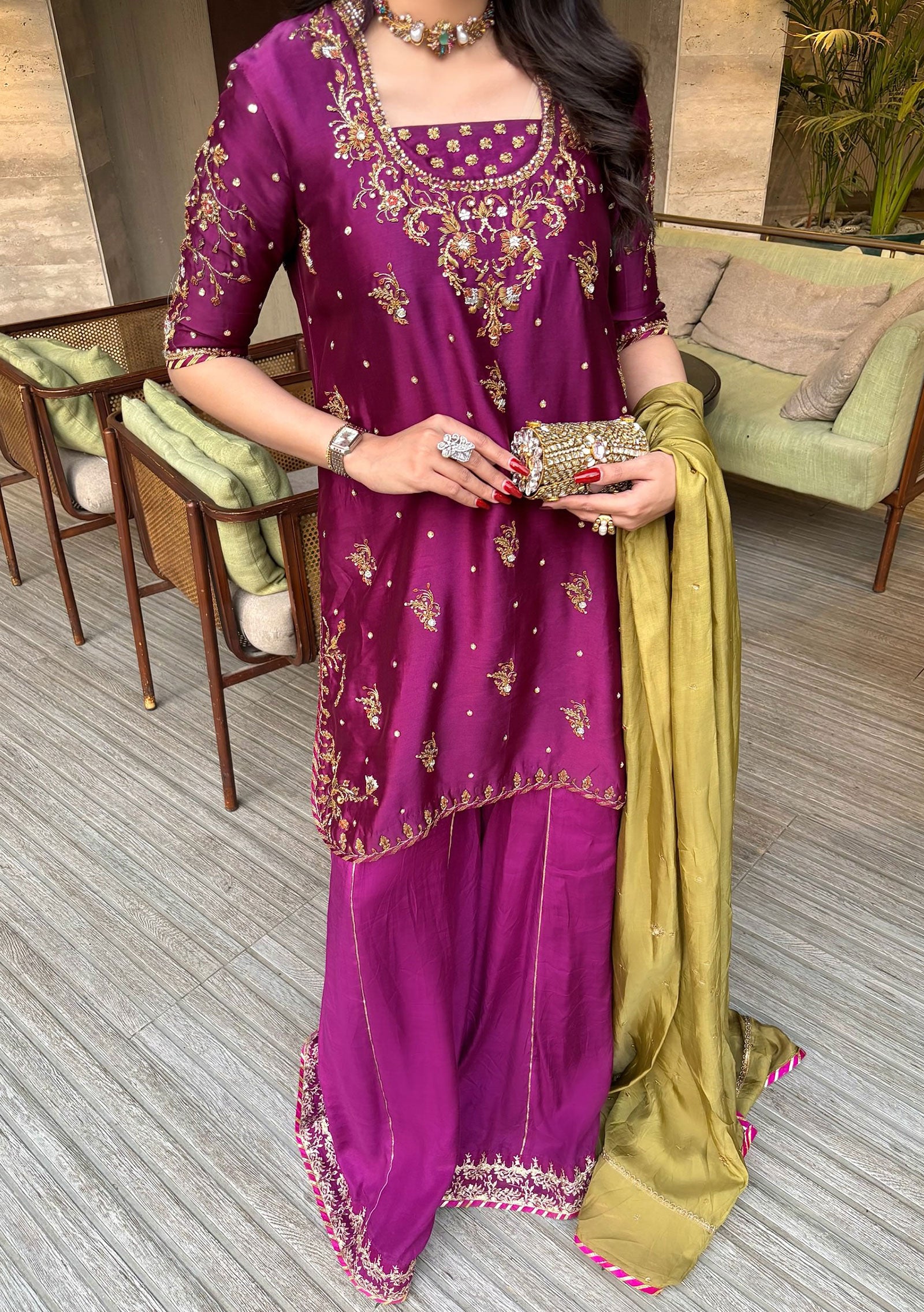 Aima with Dhaka Pants & Dupatta