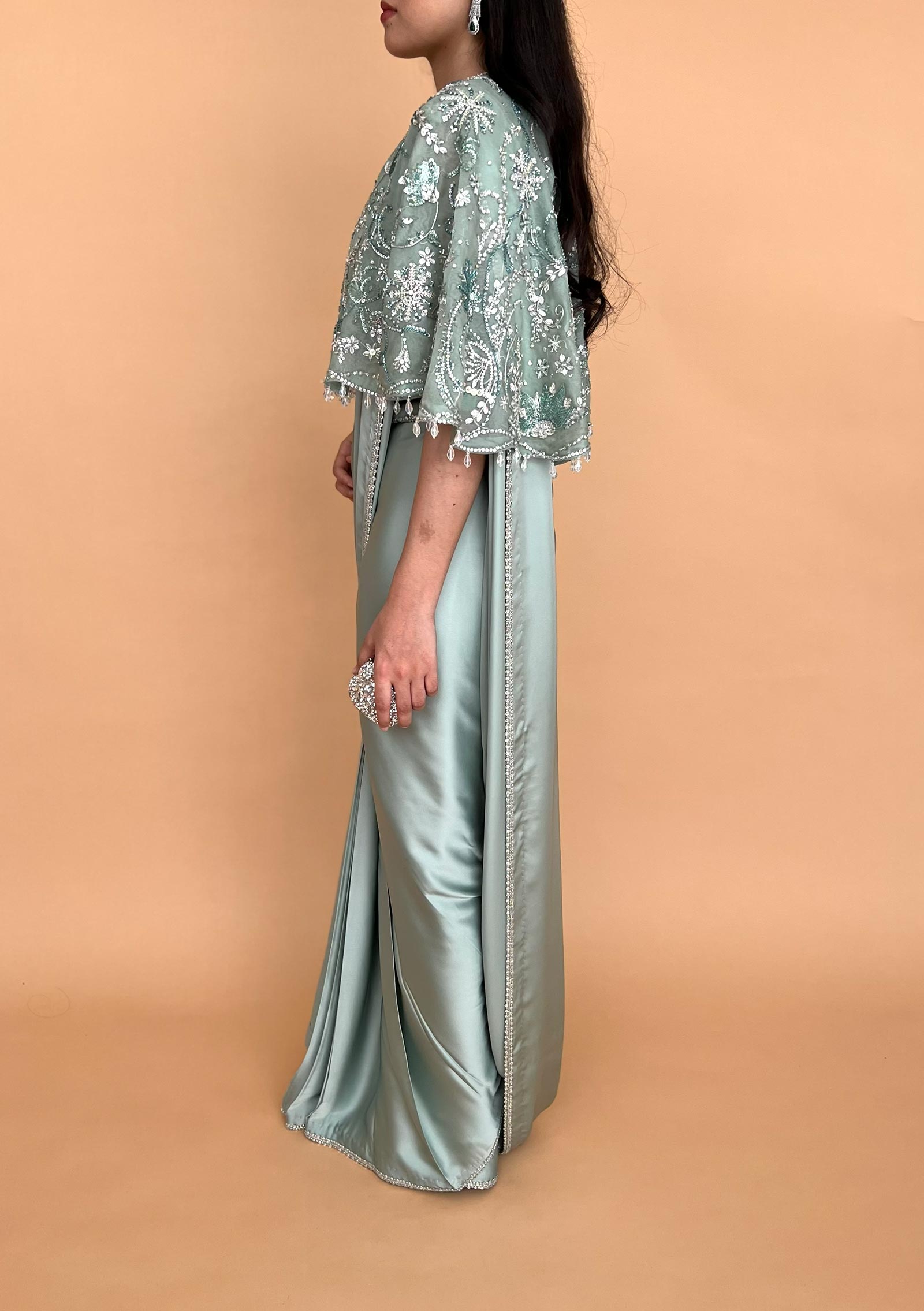 Anna Cape with Saree