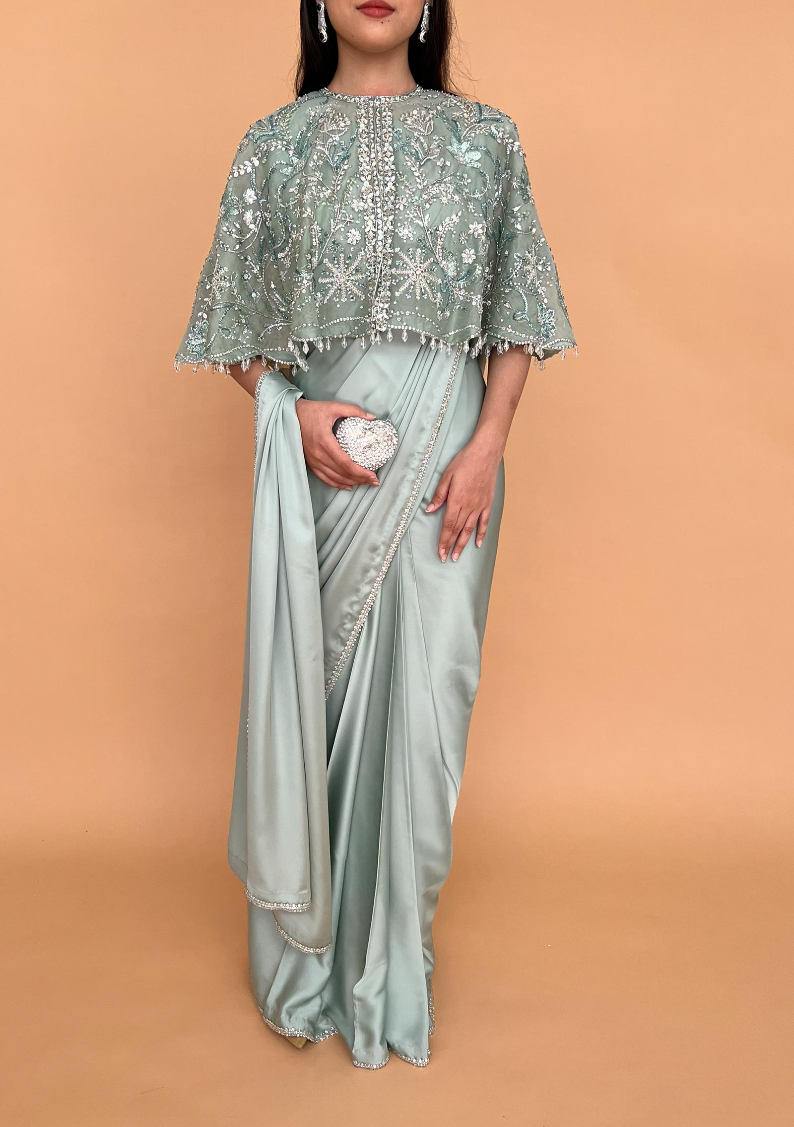 Anna Cape with Saree