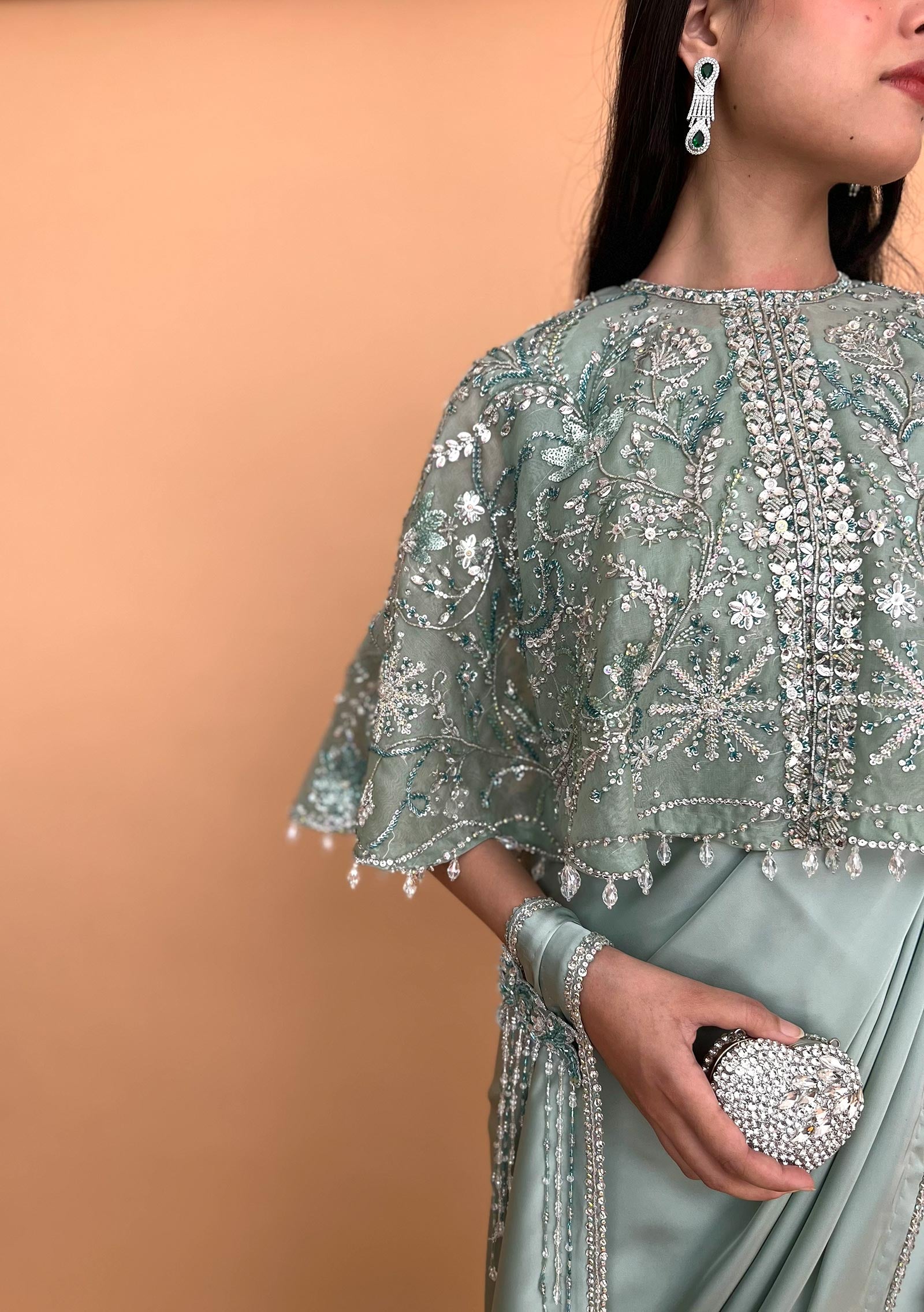 Anna Cape with Saree