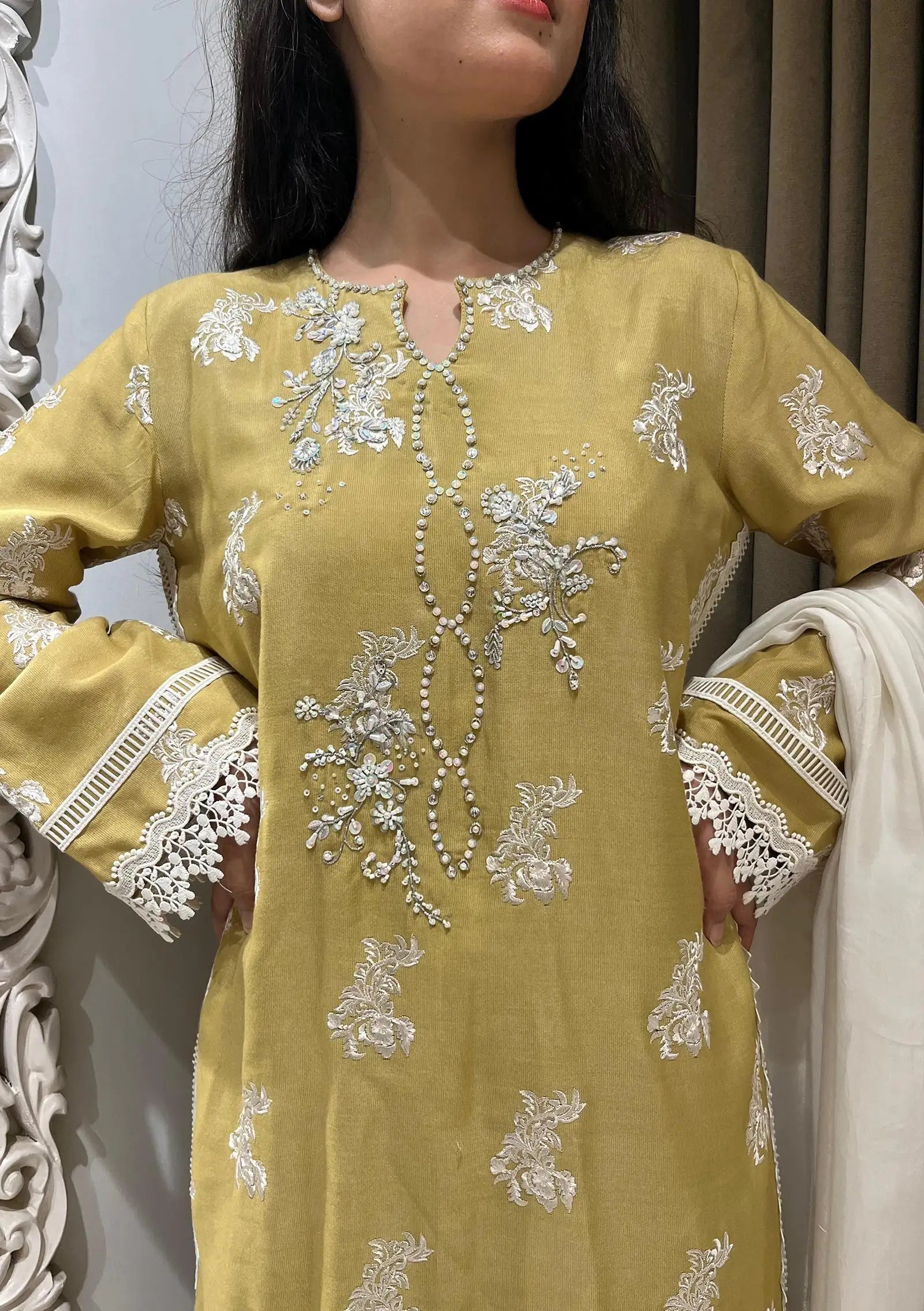 Kiwi with Shalwar & Dupatta