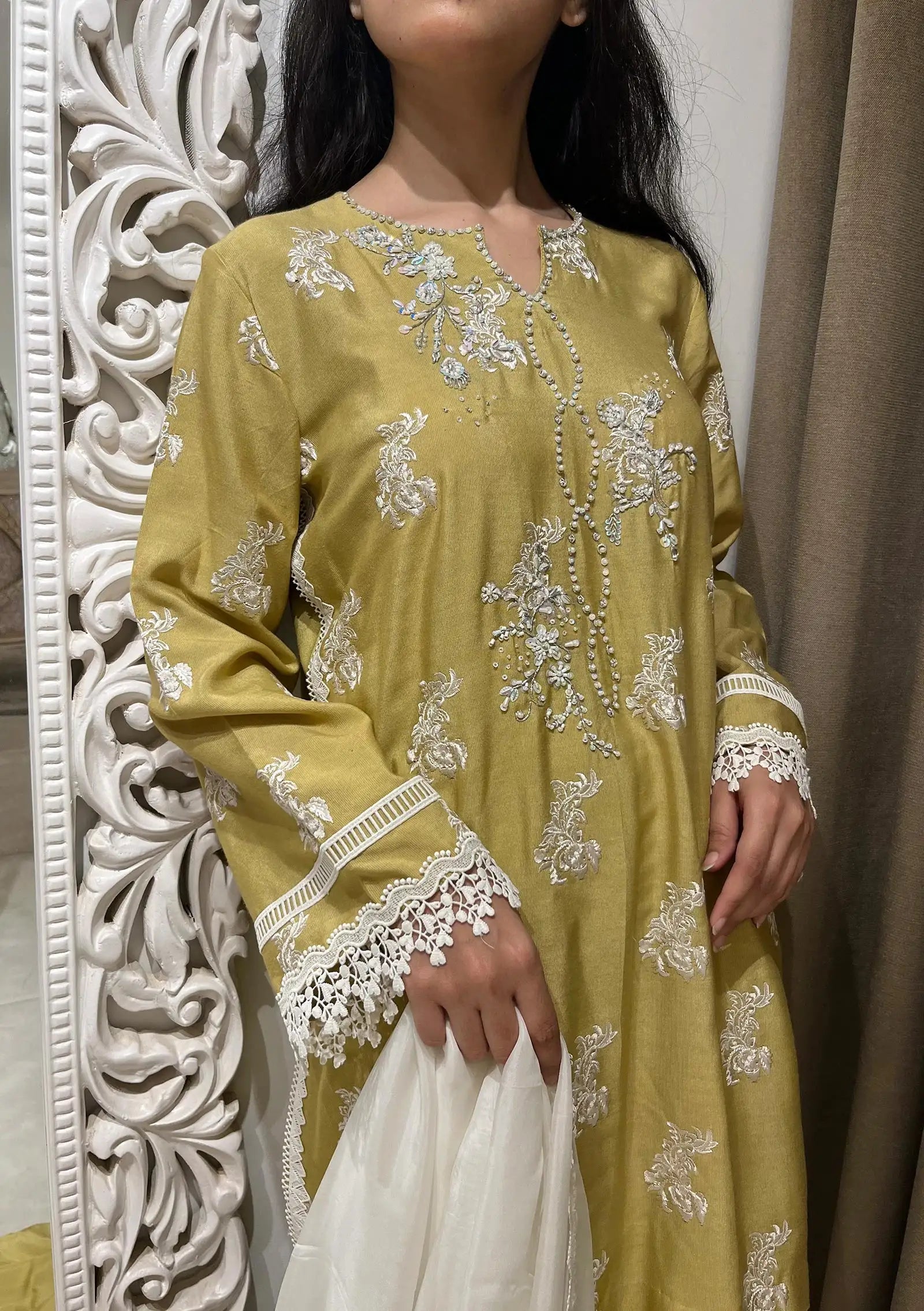 Kiwi with Shalwar & Dupatta