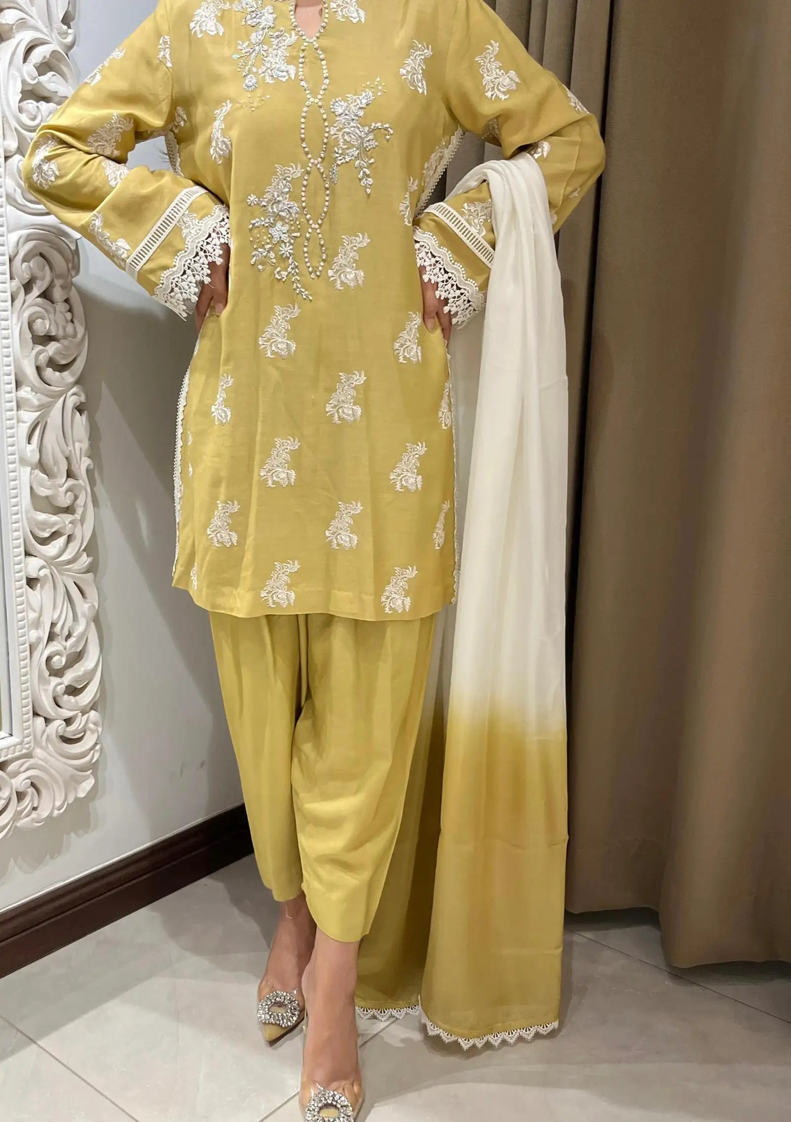 Kiwi with Shalwar & Dupatta