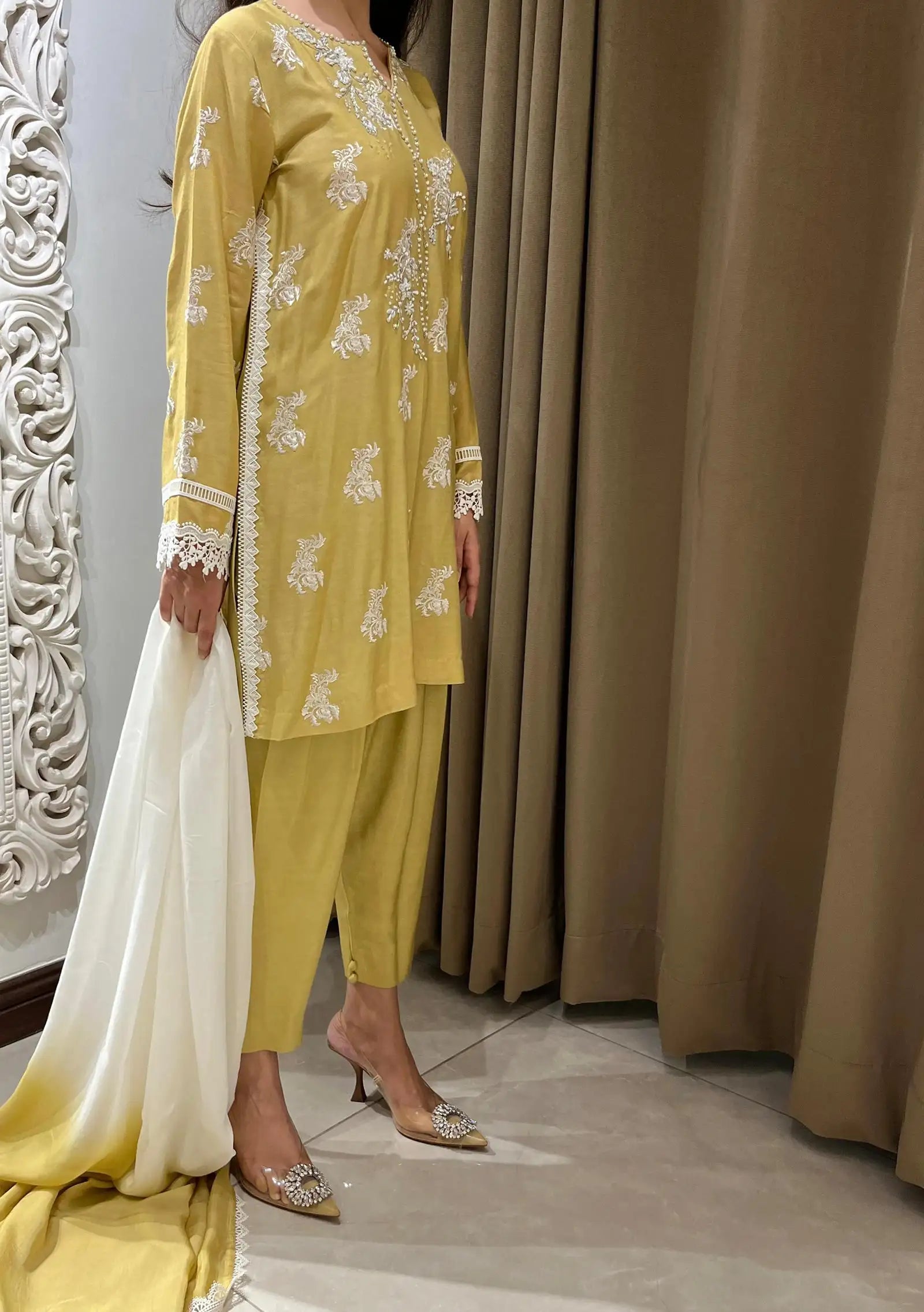 Kiwi with Shalwar & Dupatta